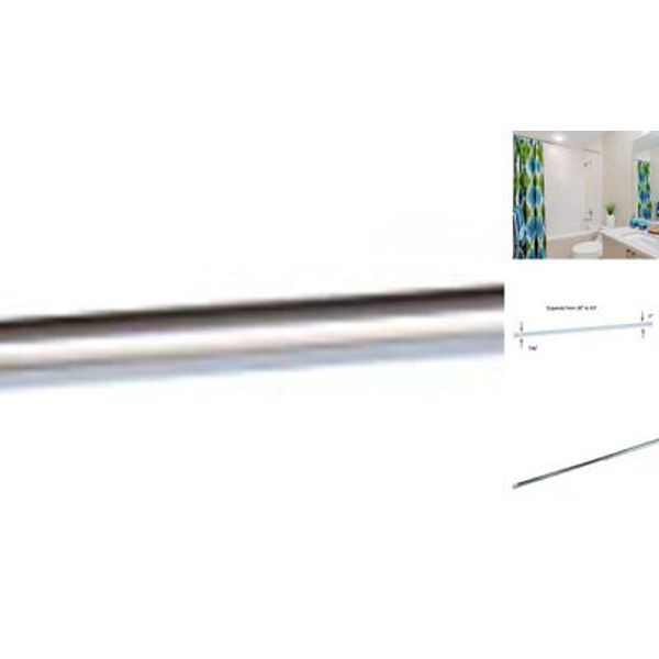 561019 Adjustable Shower Rod, Steel Construction 36"-63" Polished Chrome