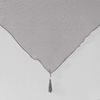Douceur d'Interieur Voile Bicolour 2-Net Curtain Pompon, Blanc/Gris
