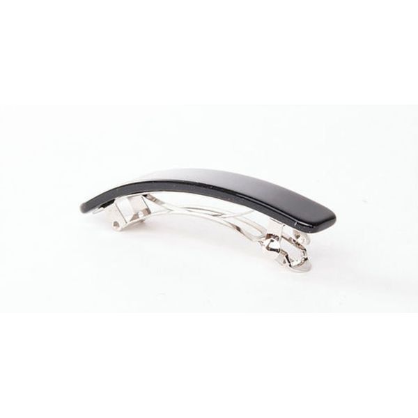 Ficcare French Acetate Small Rectangle Barrette Black
