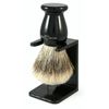 Edwin Jagger Best Badger Shaving Brush with Drip Stand - Large, Imitation Ebony