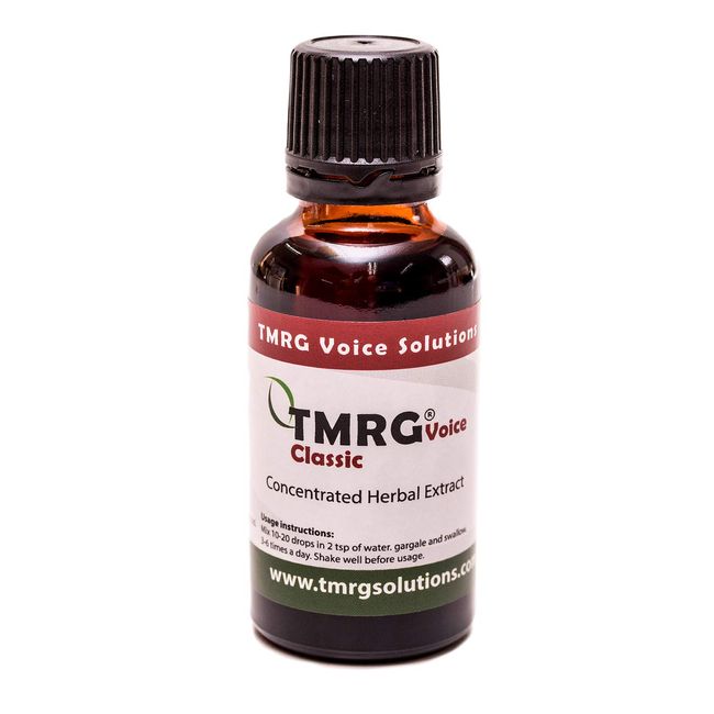 TMRG Classic Professional Vocal Cord Remedy 100% Natural Herbal Voice Supplement TMRG Drops (30ml)