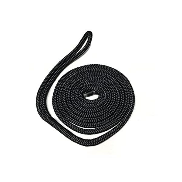 Gen3 Marine Double Braid Black Boat Dock Line (3/8" x 15')