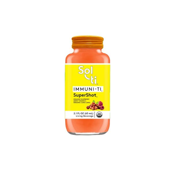 IMMUNI-TI SuperShot Drink, Vitamin C to Boost Immunity, SuperFood by Sol-ti, Cold-Pressed Organic Fruits and Ginger Juice Blend, 12 Pack (2.1 Fl oz)