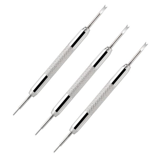 Mozeat Lens Professional Watch Pins Removal Tool，3 Pack Stainless Steel Double-Ended Watch Spring Bar Tool Watch Band Adjustment Tool Kit for Watch Repair Fix Replacement Sizing