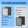 Prestivair HAP602 Air Purifier Replacement Filter Compatible with ECOSELF HAP602/HAP602WF Air Purifier, 2 Pack Filter, Clean Life