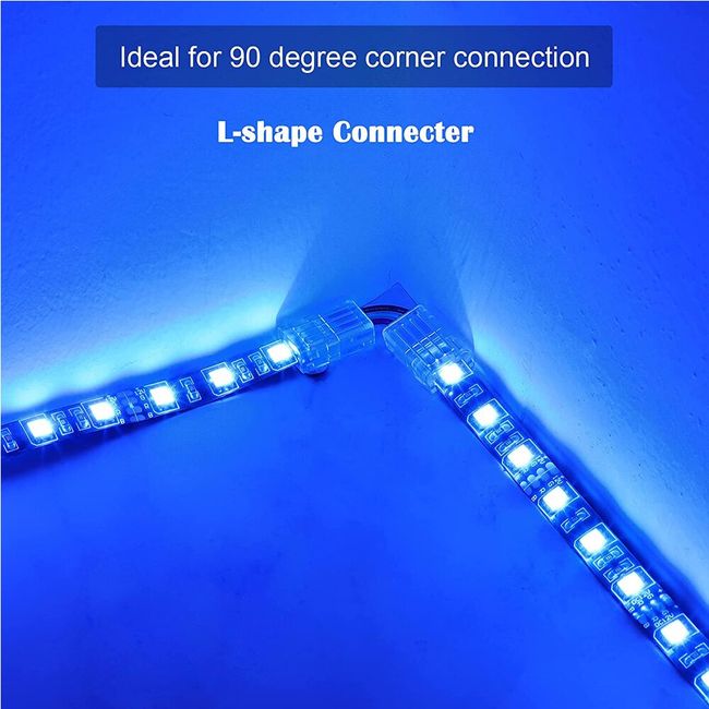 L Shape 4pin rgb led connectors solderless right angle corner connector