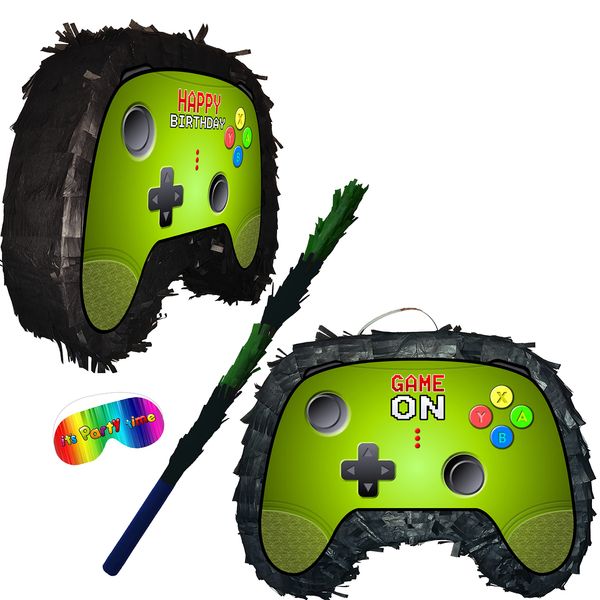 Game Controller Pinata with stick and blindfold