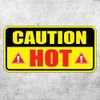 2Pack Caution Hot Decal Sticker for ‌Car Machine Warning Burner Surface Do Not Touch Self Adhesive