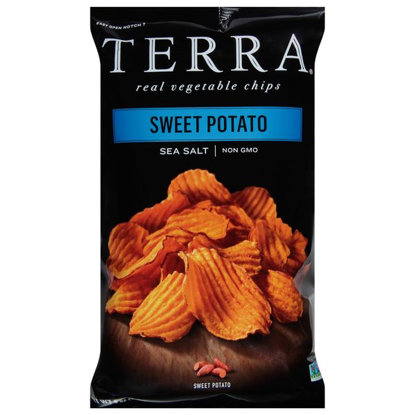 Terra Vegetable Chips, Crinkle Cut Sweet Potato with Sea Salt, 5 oz