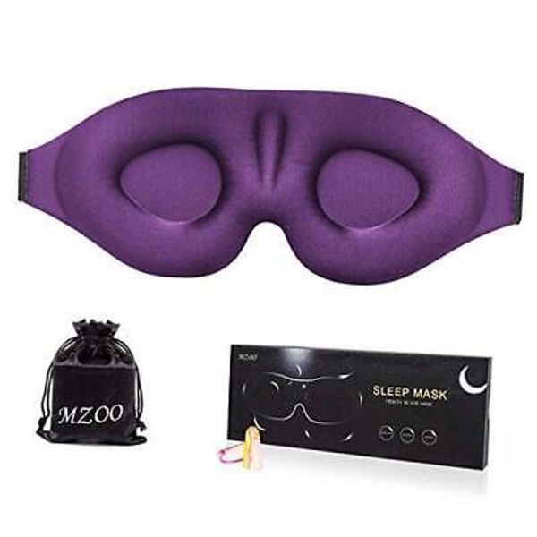 Sleep Eye Mask for Men Women, 3D Contoured Cup Sleeping Mask & Purple