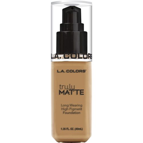L.A. COLORS Truly Matte Foundation, Warm Honey, 1.35 Fl. Oz.
