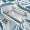 KNOBWELL 6 Pack Brushed Nickel Solid Cabinet Knobs Overall Length 1-1/2 Inch Single Hole Kitchen Cabinet Hardware for Cupboard Drawer Dresser Knobs
