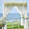 10ft 4 Post Heavy Duty Wedding Backdrop Stage Stand Canopy Tent White Modern