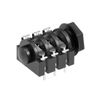 sourcing map PCB Mount 6.35mm 6 Pin Socket Headphone Stereo Jack Audio Video Connector Black 5Pcs