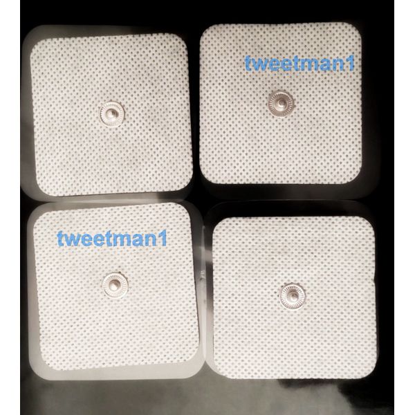4 SMART RELIEF OR TENS SQUARE COMPATIBLE MASSAGE ELECTRODE PADS, ALSO FOR TENS