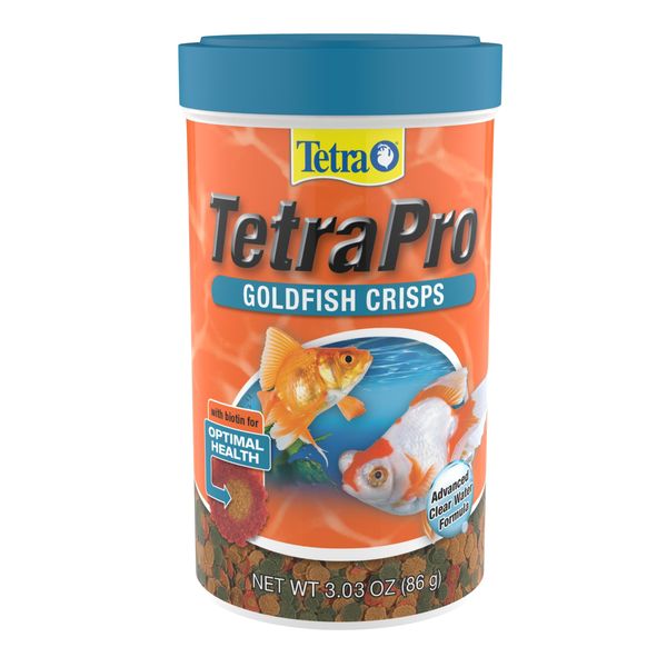 Tetra TetraPro Goldfish Crisps Fish Food, enhanced with biotin for optimal health, 7.90 oz