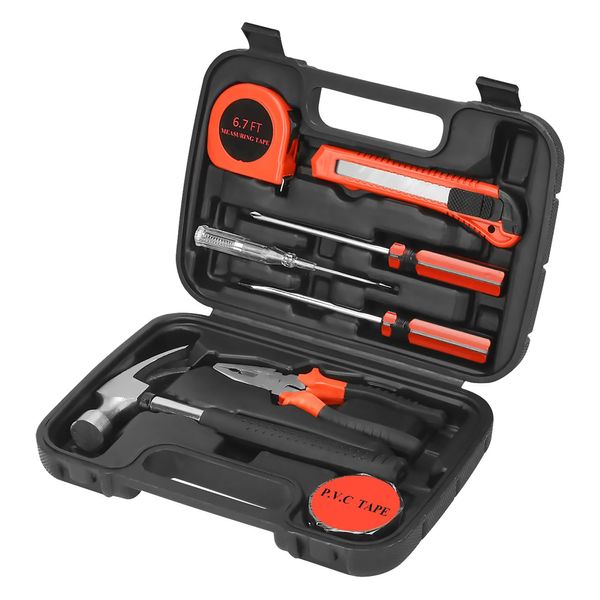 9 Piece Household Handy Solutions Tool Set for Everyday Tasks