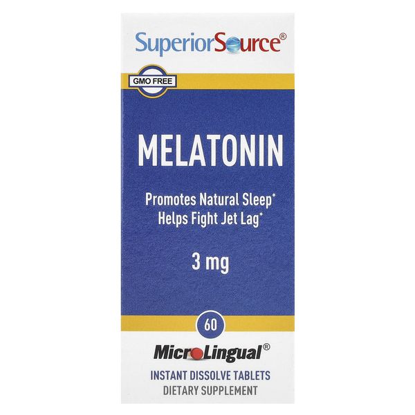 Melatonin, 3 mg, 60 MicroLingual® Instant Dissolve Tablets