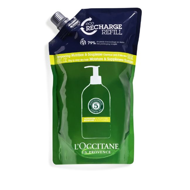 L'Occitane Five Herbs Deep Moisturizing Shampoo (Refill) 16.9 fl oz (500 ml)