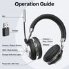Wireless Headsets Microphone USB Dongle Bluetooth Headphone for PC/Cellphone