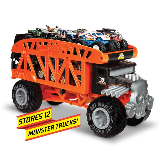 Monster Trucks Monster Mover + 3 Trucks Vehicle by Hot Wheels at