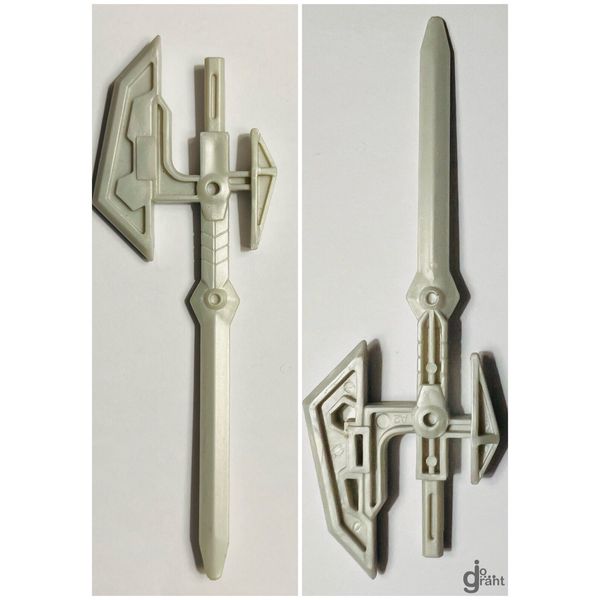 Super Human Samurai Syber Squad Zenon Sword / Axe Weapon Part, Playmates, 1994