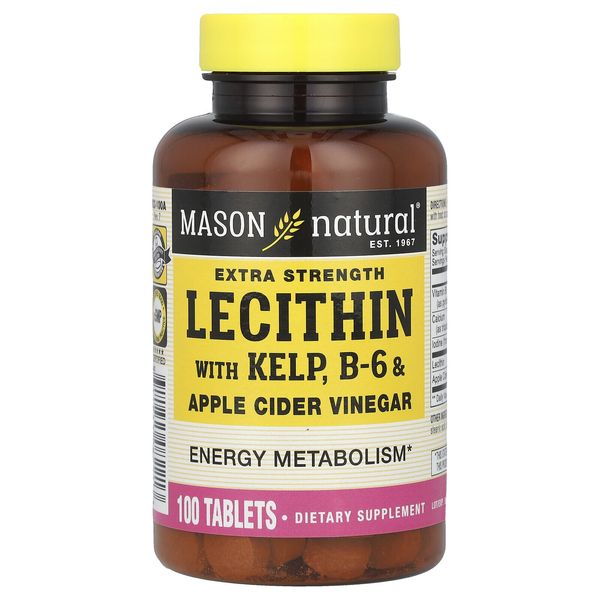 Lecithin with Kelp, Extra Strength, B6 & Apple Cider Vinegar, 100 Tablets