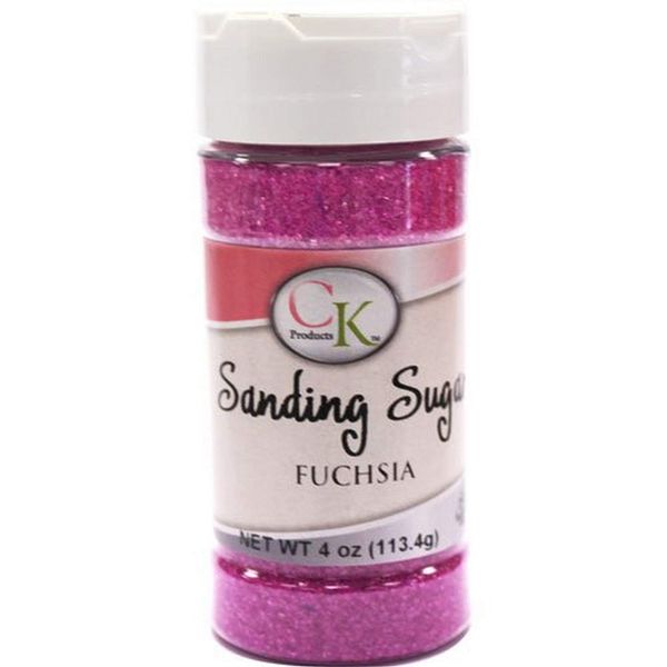 CK Products Cake Decorating Sanding Sugar Bottle, 4 oz, Fuchsia