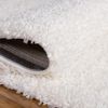 Unique Loom Solid Shag Collection Area Rug (4' 1" Round, Snow White)