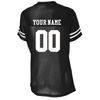 Womens Custom Stadium Replica Football Jersey (Black, Medium)