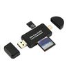 Whatif Card Reader with Both SD and Micro SD Card with OTG Function Type-C/Micro USB USB Connection for MacOS/Windows/Android Smartphones and Tablets