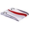 Douceur d'Intérieur Curtain with Eyelets, Polyester, White/Red, 140 x 260 CM