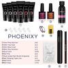 Phoenixy Poly Nail Gel Kit, 6 Colour Poly Nail Gel Set 15ML Clear Nude Pink Builder Nail Gel Set Nail Extension Gel Basic Gifts Set for Women