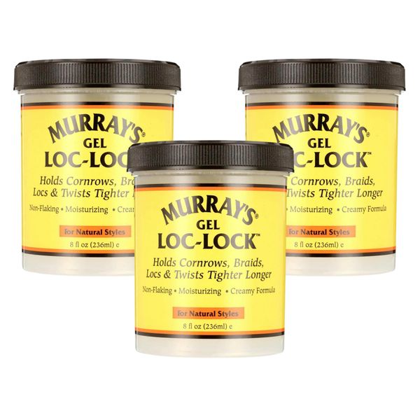 [VALUE PACK OF 3] MURRAY'S GEL LOC-LOCK HOLD CORNROWS, BRAIDS 8 OZ