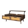Lift Top Coffee Table, Modern Coffee Table with 2 Storage Drawers