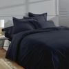 Duquennoy & Lepers - Fitted Sheet 30 cm - Percale 80 Thread Count - 160 x 200 cm, Navy Blue