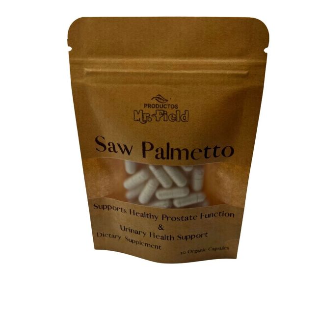 Saw Palmetto 100% Organic Capsules 500 mg Quantity 30