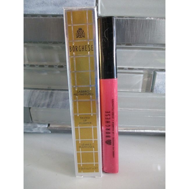 BORGHESE FLAMINGO GOLD #02 TINTED LIP PLUMPER 0.24 OZ BOXED