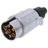 Maypole 024 7-Pin Aluminium Plug, Silver