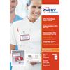 Avery Office Name Badges - Plastic with Clip, Red
