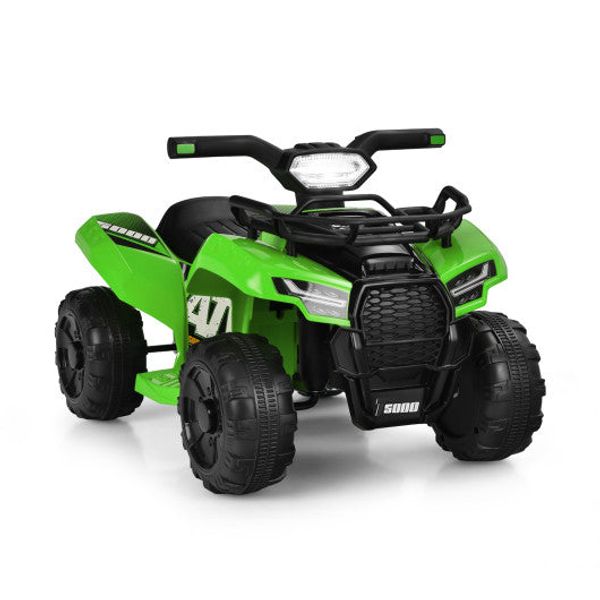 6V Kids ATV Quad Electric Ride On Car with LED Light and MP3-Green