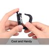 XTACER Tactical Multipurpose D-Ring Locking Hanging Hook Tactical Link Snap Keychain for Molle Webbing (Black-Button Release (10-Pack))
