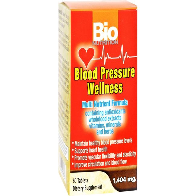 Bio Nutrition Blood Pressure Wellness Tabs, 60 Count