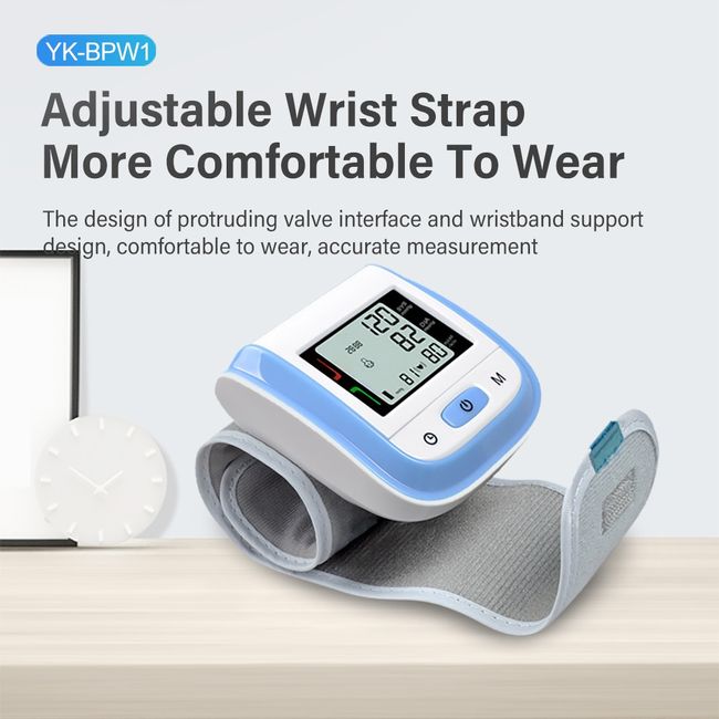 Automatic Wrist Digital Blood Pressure Monitor Tonometer Meter for