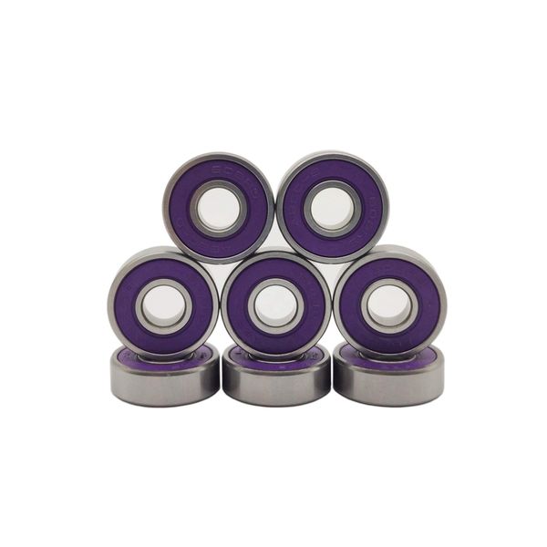 MARUFANG Skateboard Bearings Skateboard Oil Bearings Set of 8 Purple