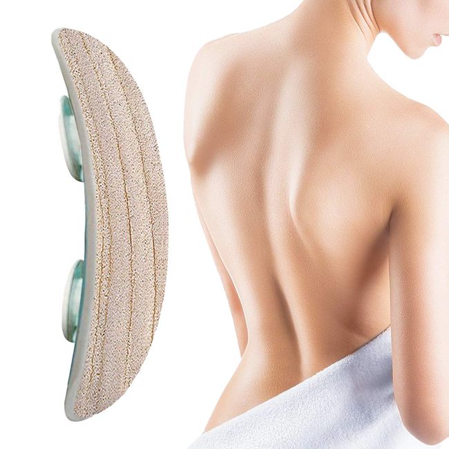 Back Scrubber for Shower, Hands-free Natural Back Loofah for Shower