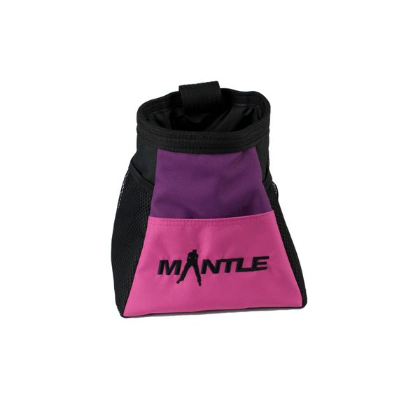 MANTLE climbing equipment Boulderbag-Set Girly lila/pink mit Chalkball, Tape, Handcreme & Boulderbrush