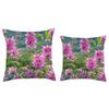 Bee Balm Flower Pattern Graphic Throw Pillow