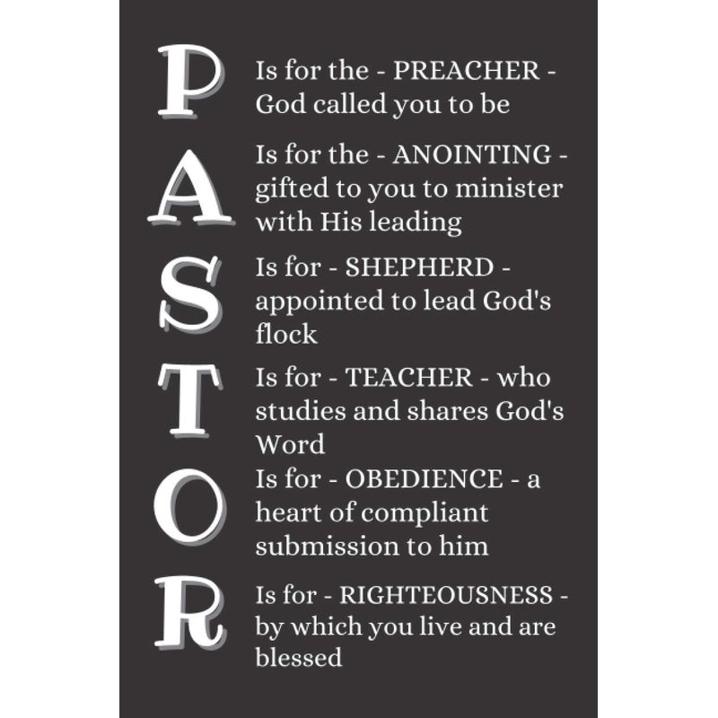 Pastor: Definition Notebook With 120 Lined Pages, A Great Appreciation ...