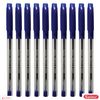 SAINO 10 x 0.7mm Tip Tri-Fit Triangular BLUE Ballpoint Pens Smooth Fine Writing